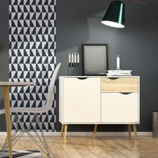 Credenza bianca nordica con 2