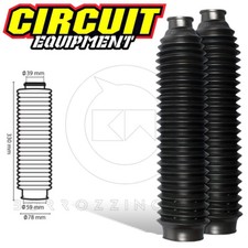 SOFFIETTI PROTEZIONE COPRI STELI FORCELLA MOTO 24 DENTI Ø39-59 CIRCUIT NERO 