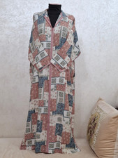 Abito caftano patchwork con