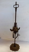 antica lampada fiorentina ad olio,metà '900 a 4  fiamme