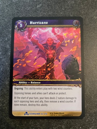 Wow tcg hurricane rare - , single