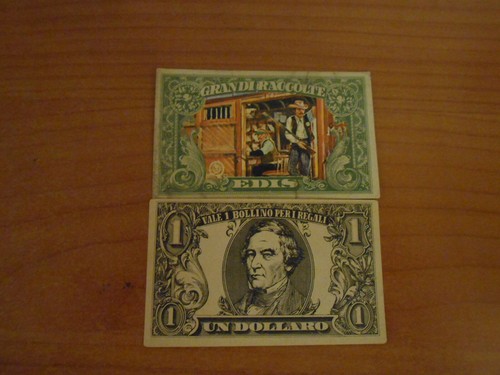 Figurina banconota dollari - figurina,