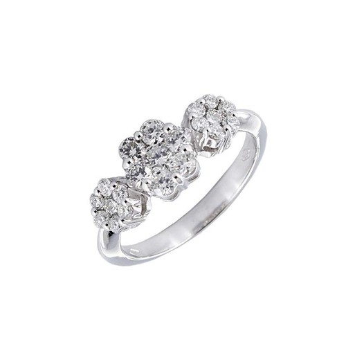 Anello trilogy oro bianco - trilogy,