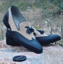 Handmade men moccasin shoes