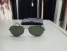 Ray-ban Aviator Cockpit Rb3362 Tg 56 Nero Lenti Nere Discrete Condizioni C756