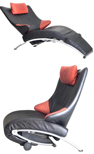 Rara sedia poltrona - sedia, pelle