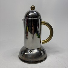 CAFFETTIERA INOXPRAN ORCHIDEA ORO VINTAGE DESIGN ITALY 6 TAZZE INOX 18/10 #26