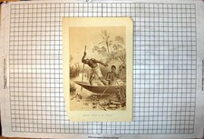 Stampa antica nativi che