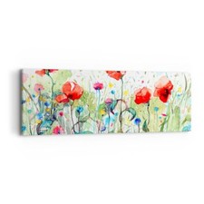 Quadro su Tela 90x30cm Fiori