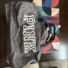 Borsa weekend grigia e bianca