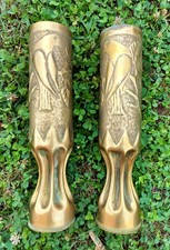 Ww1 Coppia Bossoli Trench Art Prima Guerra Mondiale
