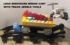 LEGO Minifigure Carrello Minerario Occidentale con Pista Gioielli e Strumenti