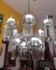 Lampadario anni acciaio - 70', 12