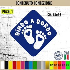 Adesivo Bimbo A Bordo Neonato Bambino GENERE MASCHIO Auto Vetro c.1746M