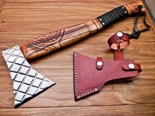 ASCIA VICHINGA IN ACCIAIO FORGIATO A MANO PERSONALIZZATA ASCIA DA CAMPEGGIO TOMAHAWK ASCIA, TR-4445