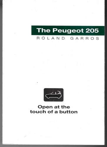 Peugeot 205 roland garros dr - roland,