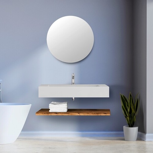 Lavabo sospeso bianco opaco - bianco,