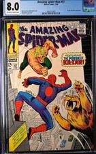 CGC 8.0 OW/W INCREDIBILE SPIDER-MAN #57 MARVEL 1968 ASPETTO KA-ZAR ZABU
