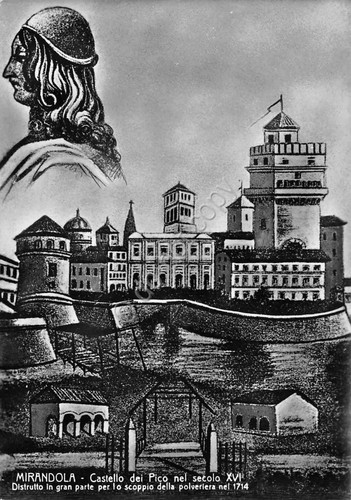 Cartolina mirandola castello - cartolina,