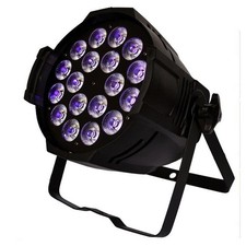 PAR LED RGBWA IP65 DMX 18X18WATT UV 6 IN 1 LUCE WOOD PARTY FLUO POWERCON IN OUT