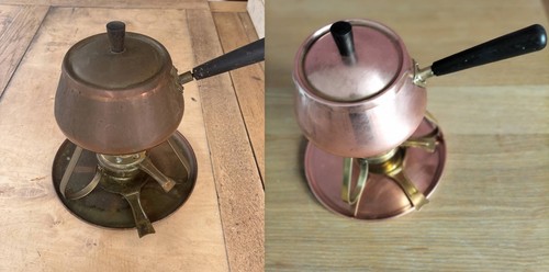 Set fonduta vintage ottone - set,