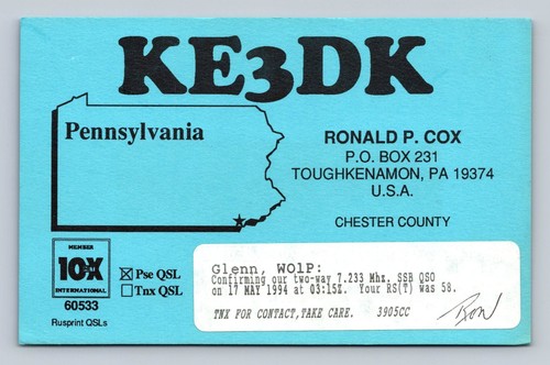 Ham radio qsl ke3dk - radio,