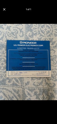Pioneer schede garanzia - 3,