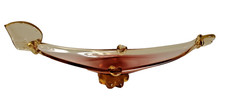 Posacenere Portacenere in vetro di Murano Gondola Vintage anni 70 ambra 
