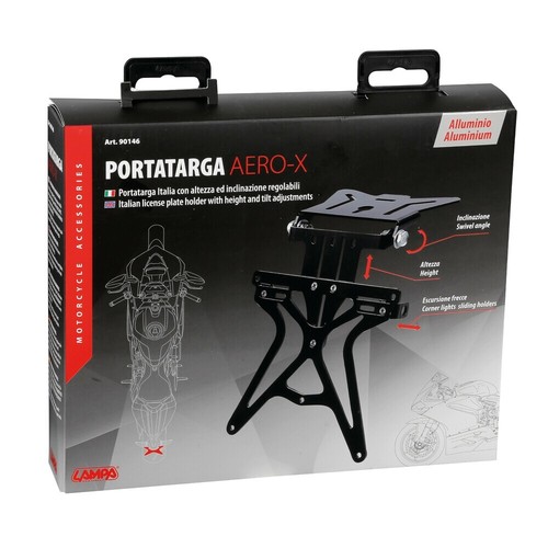 Portatarga moto nero