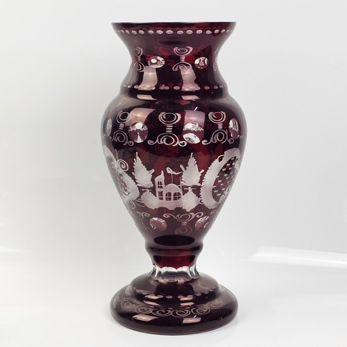 Vaso antico vetro boemia - vetro,