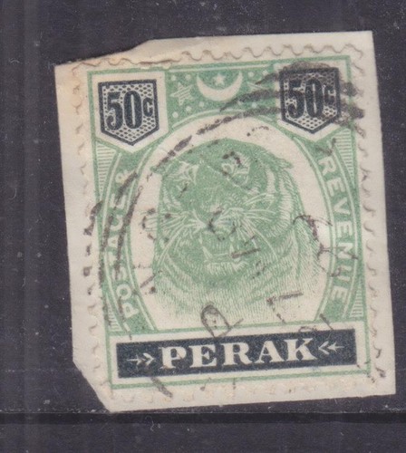 Perak 1898 tigre 50c verde - 1898, 50c.