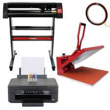 Supporto pressa termica 50 cm, plotter taglierina vinile 28/72 cm, combinazione stampante sublimazione