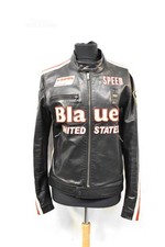 Giubbotto Uomo Blauer Vera Pelle Stile Motociclista Tg M