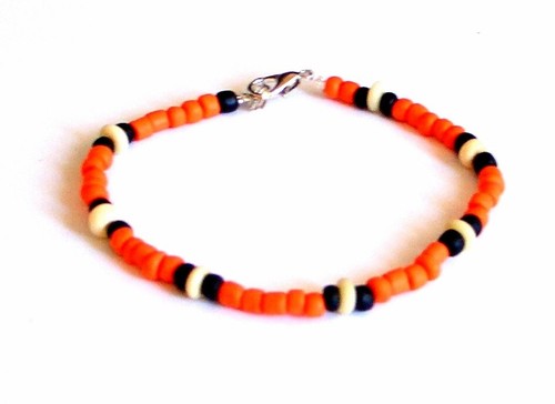 Bracciale vetro arancione - bracciale,