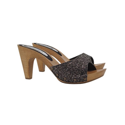 Clogs donna con - fascia, nera