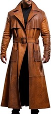 Cappotto lungo uomo pelle di