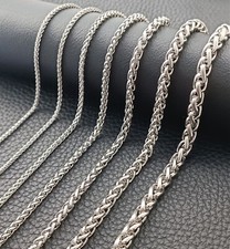 Collana treccia in acciaio
