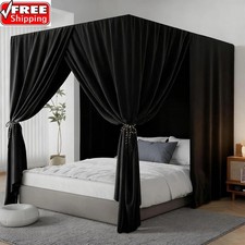 Tende letto baldacchino nero - letto, a