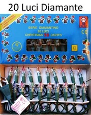 Luci di Natale 20 Diamanti Maida Piselli colorati Vintage Collezionismo