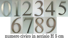 NUMERO CIVICO IN ACCIAIO - h 5 cm