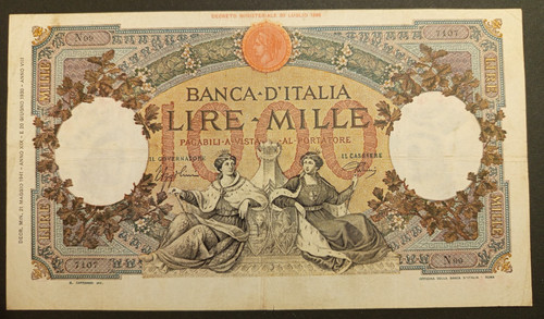 1000 lire 1941 - bb, spl