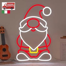 Insegna Luminosa Neon LED USB Decorazioni Idea Regalo Babbo Natale Natalizio
