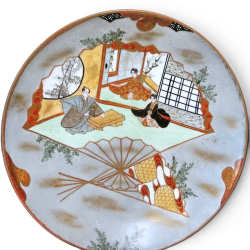 Antico piatto piatto samurai
