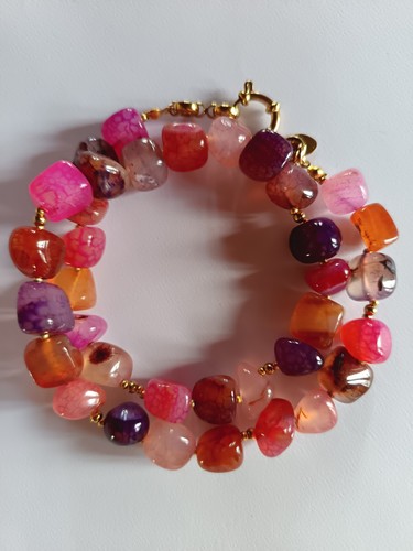 Collana artigianale con - collana,