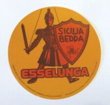 VECCHIO ADESIVO / Old Sticker SUPERMERCATO ESSELUNGA REGIONE SICILIA (cm 9) .