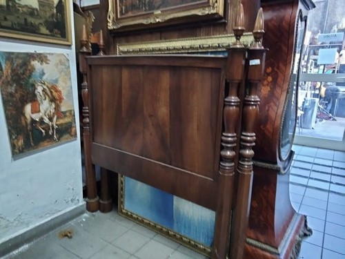 Letto noce mezza 900 - letto,
