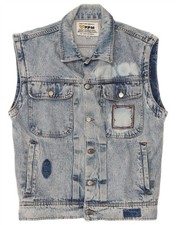POP 84 Gilet Uomo Denim UK 38