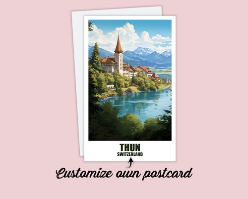 Thun cartolina poster - thun,