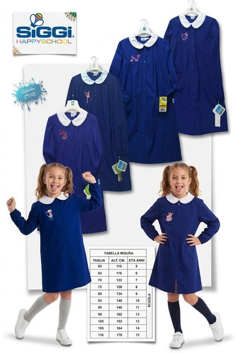 Grembiule bimba bluette