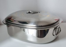 Pentola con Coperchio Acciaio Brasiera Acciaio